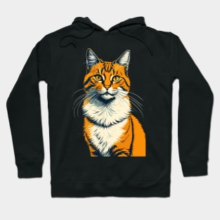 Orange Feline Cat Hoodie